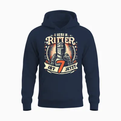 7. Geburtstag Dieser Ritter Ist 7 Jahre Geburtstagsgeschenk Unisex Hoodie - Navy
