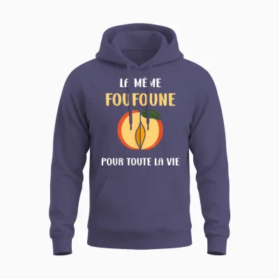 Evg the Same Foufoune for All Life Future Groom Humour T-Shirt, Black Unisex Hoodie - Heather Sport Dark Navy