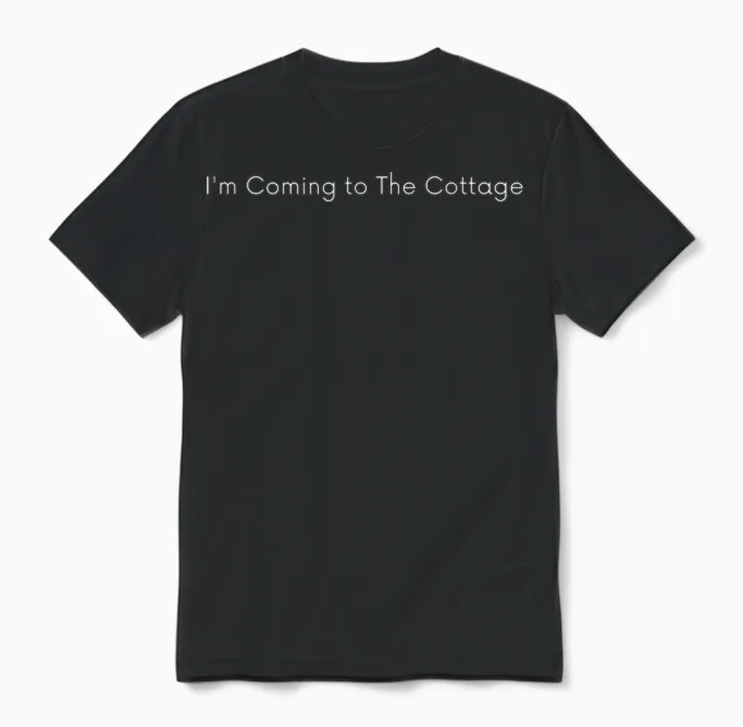 I Come to the Cottage Romance Hockey Couple Unisex T-Shirt in Black