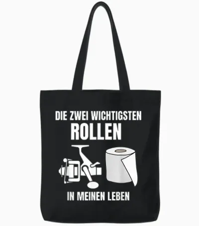 Die Zwei Wichtigsten Rollen in Meinen Leben T-Shirt, Black Tote Bags - Black