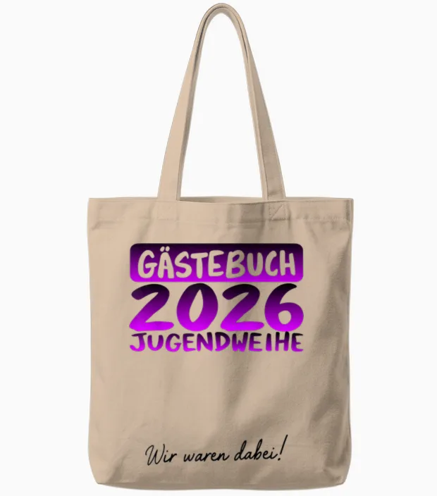 Jugendweihe 2026 Lustiges Gästebuch Wir Waren Dabei Tote Bags in Natural