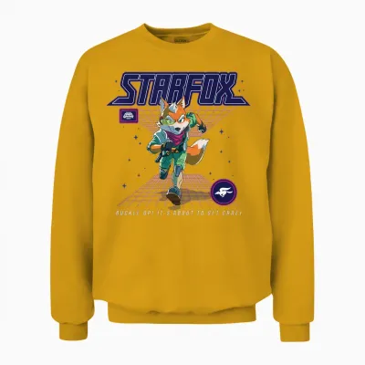 The Super Mario Galaxy Movie Starfox About to Get Crazy Unisex Sweatshirt - Gold
