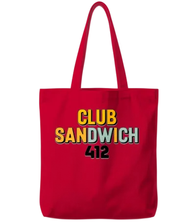 Club Sandwich Retro Tote Bags - Red