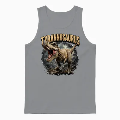 Tyrannosaure Dinosaure Prédateur Jurassique T Rex Rugissement Unisex Tank Top - Sport Grey