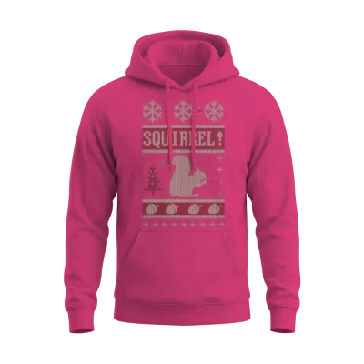 Squirrel Christmas Unisex Hoodie - Heliconia