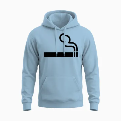 Cigarette - Smoking Unisex Hoodie - Light Blue
