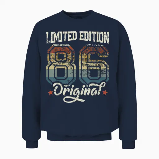 40th Birthday Man Woman 40 Years 1986 Decorative Gift Funny Unisex Sweatshirt - Navy