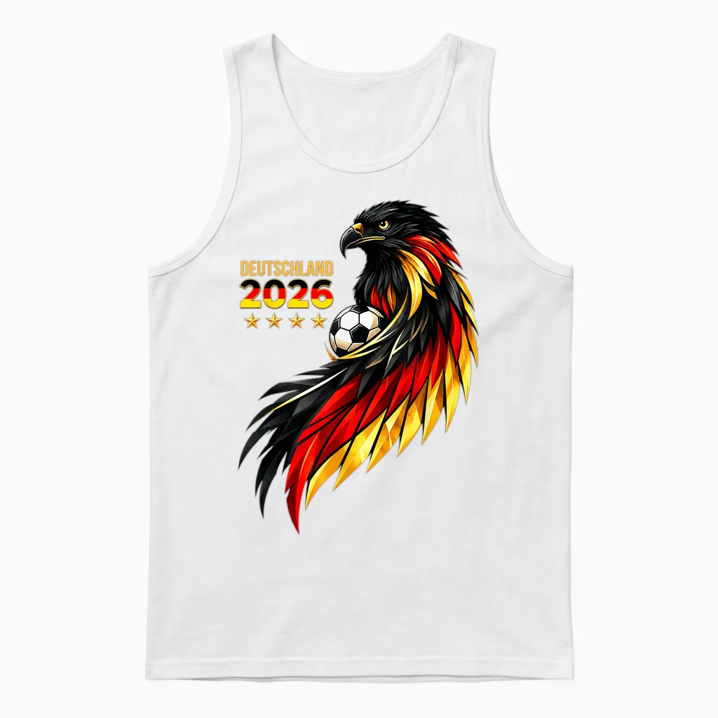 Deutschland 2026 Adler Unisex Tank Top in White