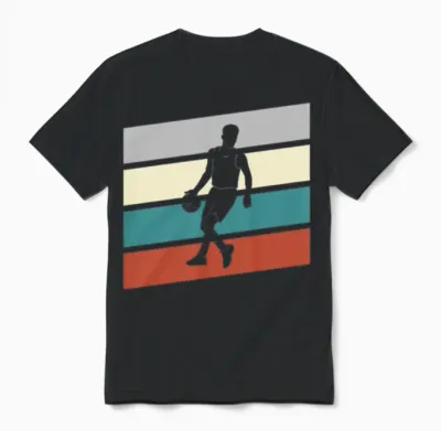 Basketball Retro Unisex T-Shirt - Black