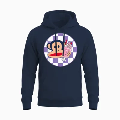 Paul Frank Milchshake Julius Monkey Diner Unisex Hoodie - Navy