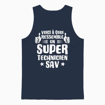 Here's What a Super Technician Sav T-Shirt Looks Like Unisex Tank Top - Navy