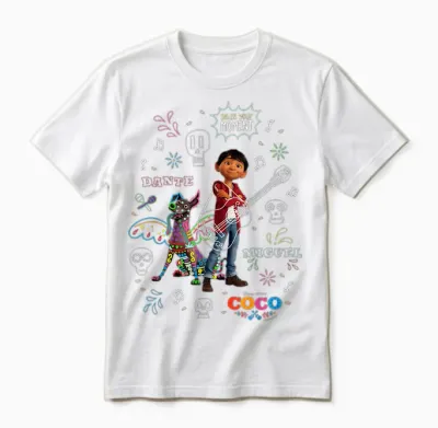 Disney and Pixar’s Coco Miguel and Dante Seize Your Moment Unisex T-Shirt - White