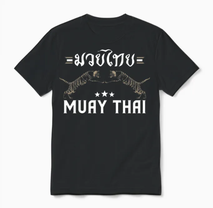 Muay Thai Thai Boxing & Mma Unisex T-Shirt in Black