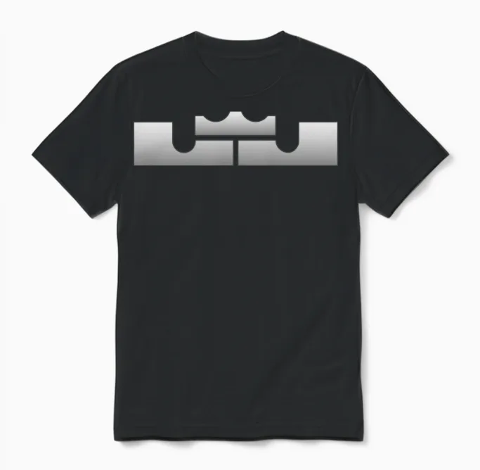 Lebron J King Logo Unisex T-Shirt in Black