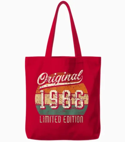 Original 1986 Limited Edition - Jahrgangs Tote Bags - Red