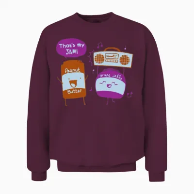 Peanut Butter and Jelly Unisex Sweatshirt - Maroon