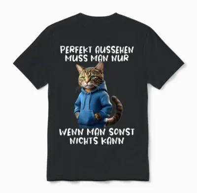 Funny Cats Saying Animal Lovers Funny Cat Cat Animals Unisex T-Shirt - Black