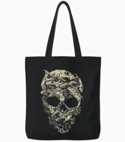 Disney Pirates Shark Skull Tote Bags - Black