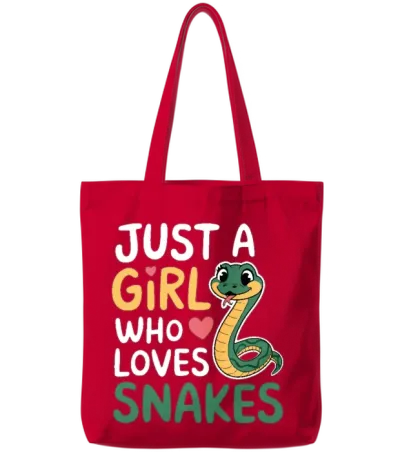 Just a Girl Who Loves Snakes Tote Bags - Red