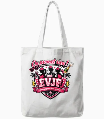 Evjf Femme Future Mariée Humour Original on Promet Rien ! Tote Bags - White