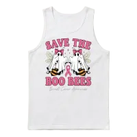 Save the Boo Bees Breast Cancer Awareness Unisex Tank Top - White – 1