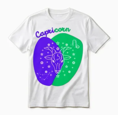 Cosmic Climb a Minimalist Capricorn Design Unisex T-Shirt - White