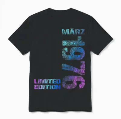 März 1976 Mann Frau 50. Geburtstag Limited Edition Unisex T-Shirt - Black