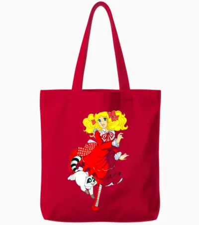 Candy Candy Red Cartoon Japanese Manga Retro 80s Tote Bags - Red