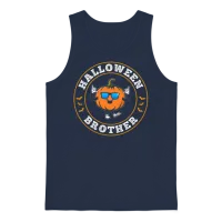 Halloween Brother Pumpkin Halloween Brother Hallow Unisex Tank Top - Navy – 1
