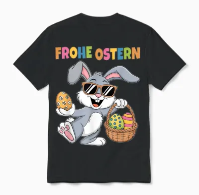 Ostergeschenke Ostern Outfit Junge Mädchen Kinder Osterhase Unisex T-Shirt - Black