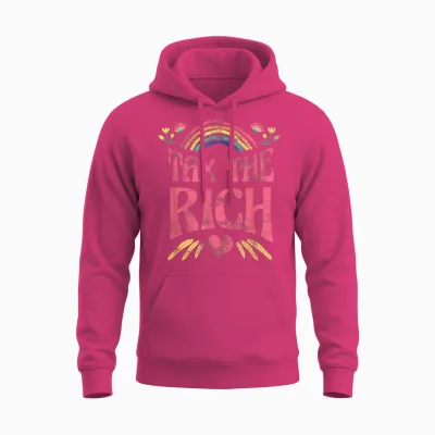 Tax the Rich! Fan Item Left Merch Heidi Reichinnek Unisex Hoodie - Heliconia