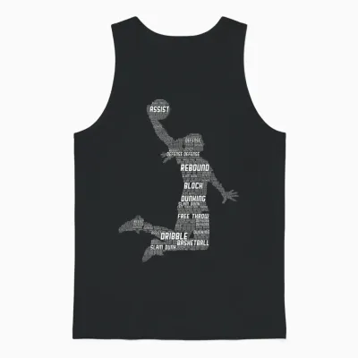 Basketball Girl Women Kids Girls T-Shirt Small Unisex Tank Top - Black