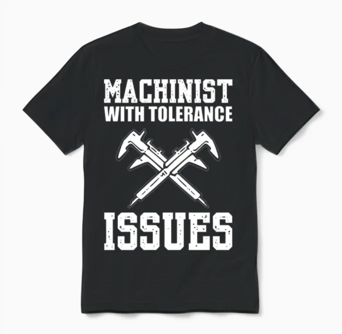 Funny Machinist Machining Supervisor Unisex T-Shirt in Black