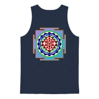 Sri-Yantra Unisex Tank Top - Navy – 1