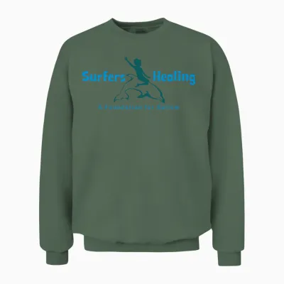 Surfers Healing Logo Unisex Sweatshirt - Military Green