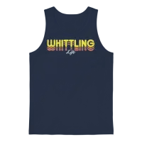Retro Whittling Life Unisex Tank Top - Navy – 1