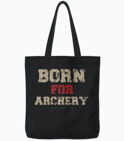 Archery Sport Retro Tote Bags - Black