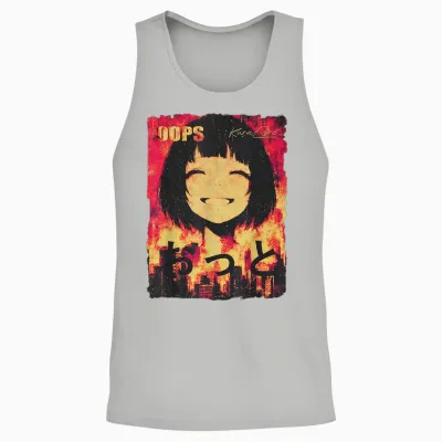 Japon Streetwear Cyberpunk Y2k Techwear Rétro Manga Anime Unisex Tank Top - Ash