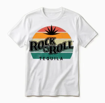 Rock N Roll Tequila Eighth Collection Unisex T-Shirt - White