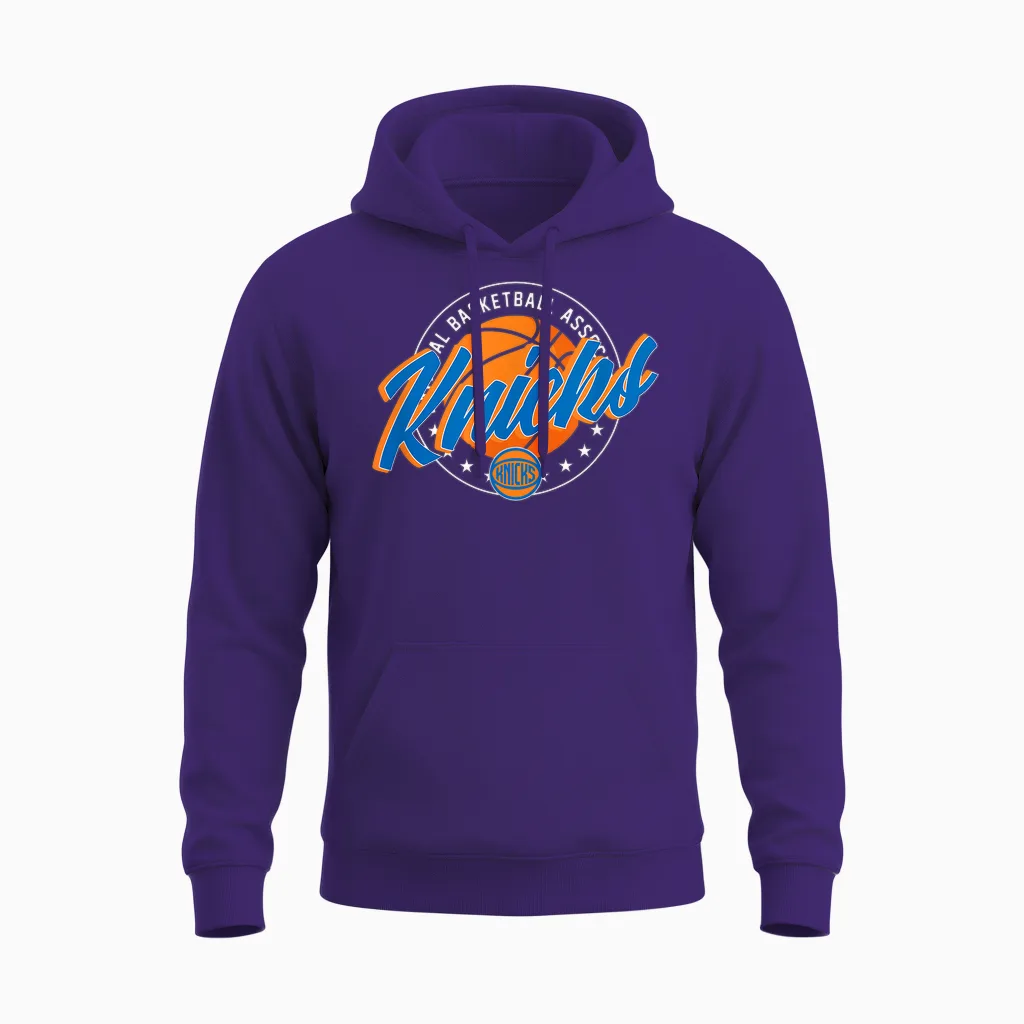 Ballon Officiel De La Nba New York Knicks Unisex Hoodie in Purple
