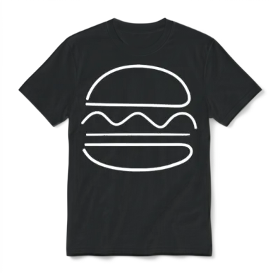 Burger Unisex T-Shirt - Black