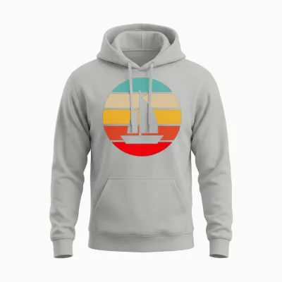 Sailing Retro Unisex Hoodie - Ash