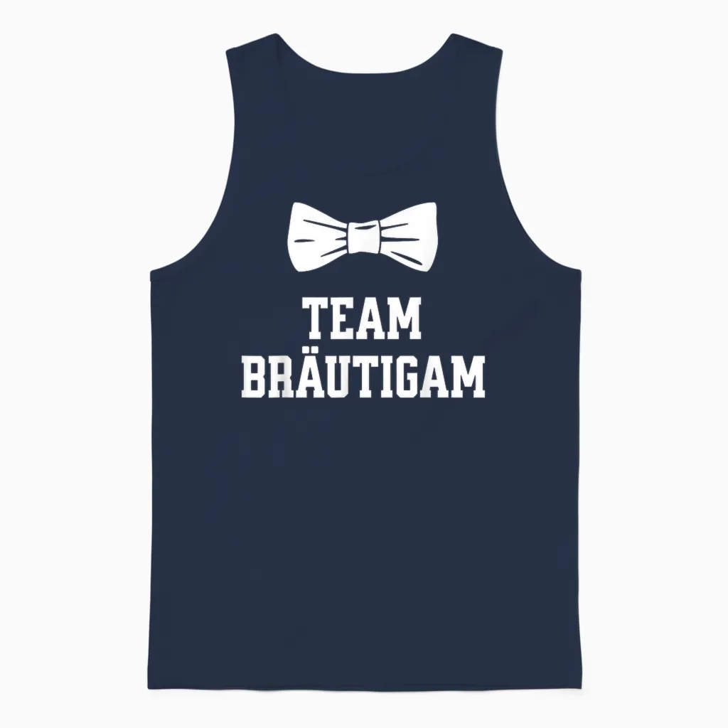 Team Bräutigam Jga T Shirt Polterabend Junggesellenabschied Unisex Tank Top in Navy