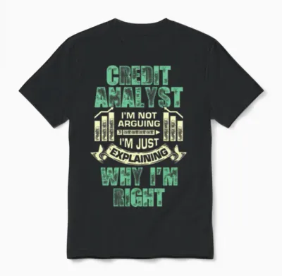 Funny Credit Analyst Gift Unisex T-Shirt - Black