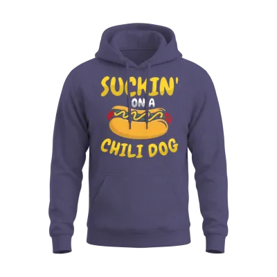 Chili Dog Hot Dog Sausage Fastfood Unisex Hoodie - Heather Sport Dark Navy