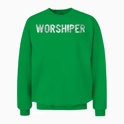 Worshiper- Jesus Unisex Sweatshirt - Irish Green