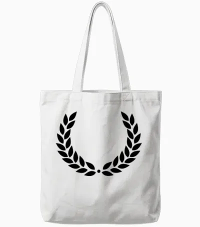 Laurel Wreath Tote Bags - White