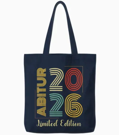 Abitur 2026 Geschafft Retro Abi Ak 26 Tote Bags - Navy
