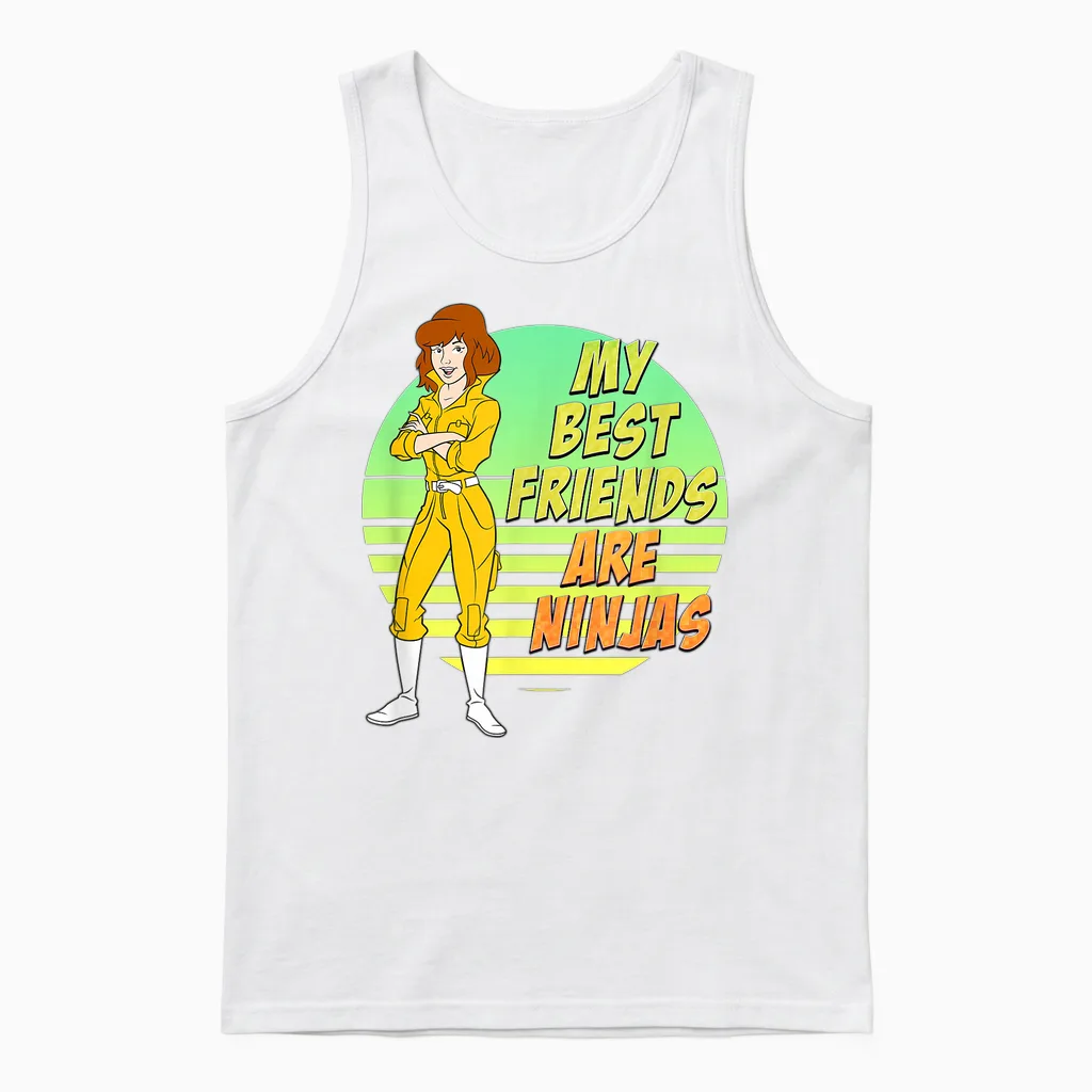 April O'neil - My Best Friends Are Ninjas Unisex Tank Top in White