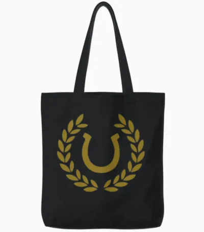 Horse Shoe Deluxe Tote Bags - Black